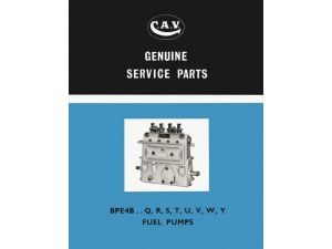 BPE4B Injection Pump Parts Manual