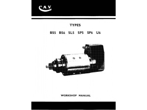 Axial Starter Motor Workshop Manual