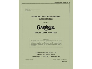 Single Lever Control Maintenance Manual