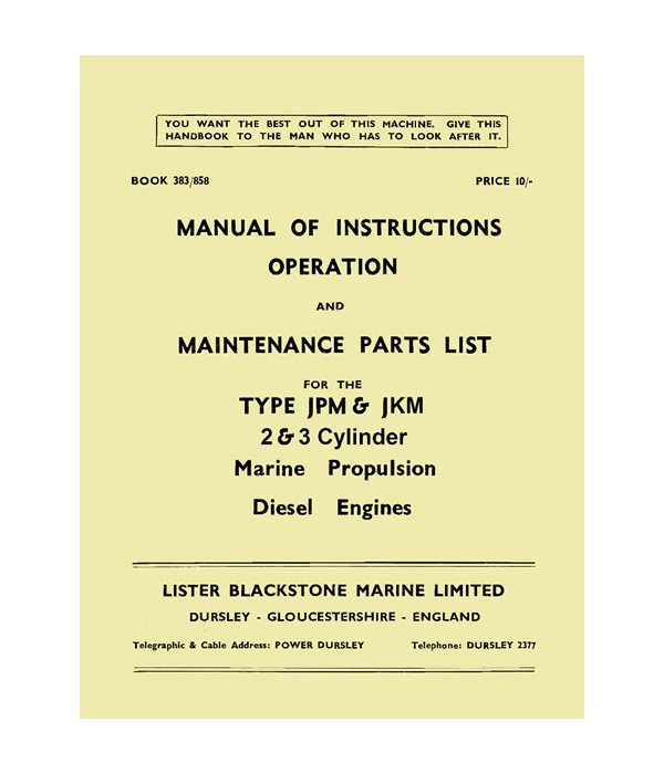 JP, JK 2&3 Marine Propulsion Manual